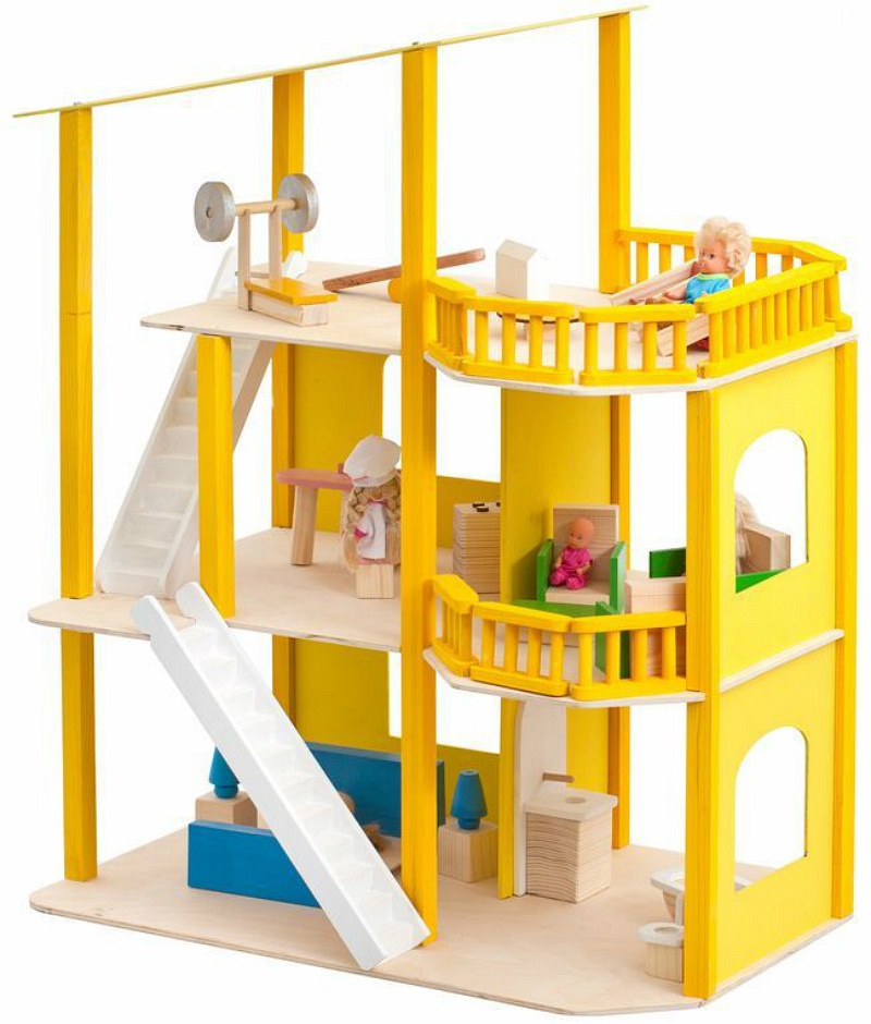 Кукольный домик - Солнечная Ривьера, с мебелью 21 предмет  